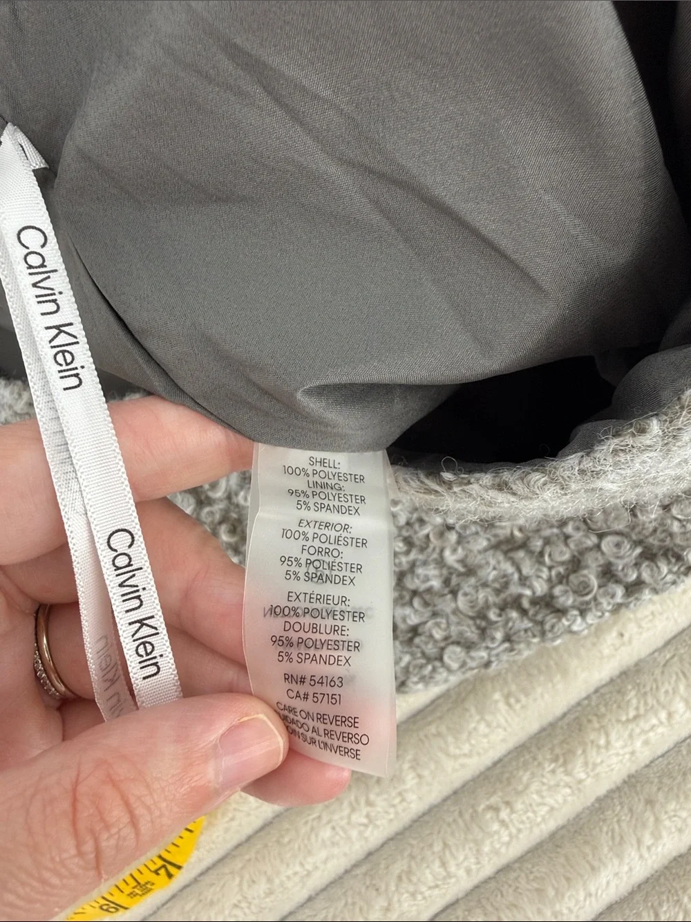 Calvin Klein Bouclé Gray Women's Skirt size 6
